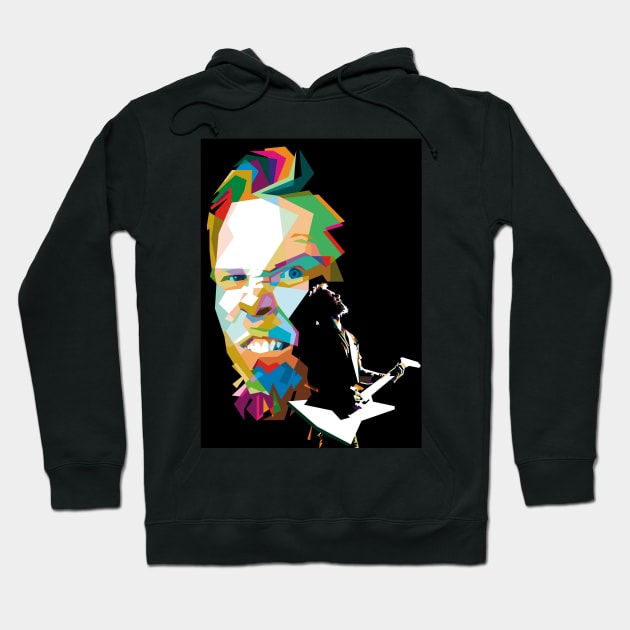 james hetfield WPAP Hoodie by pucil03